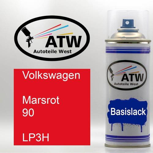 Volkswagen, Marsrot 90, LP3H: 400ml Sprühdose, von ATW Autoteile West.